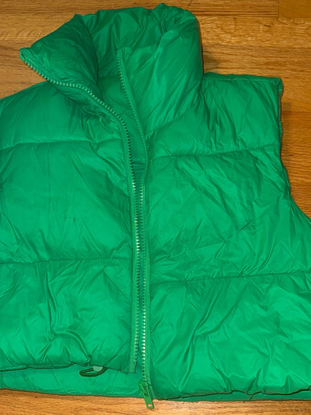 Green Puffer Vest - Cozy Quilted Layer